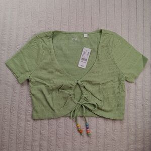 Green Crop Top